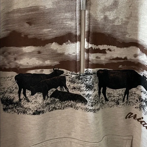 Ariat Women’s Beige Quarter-Zip Sweater - Picture 3 of 3